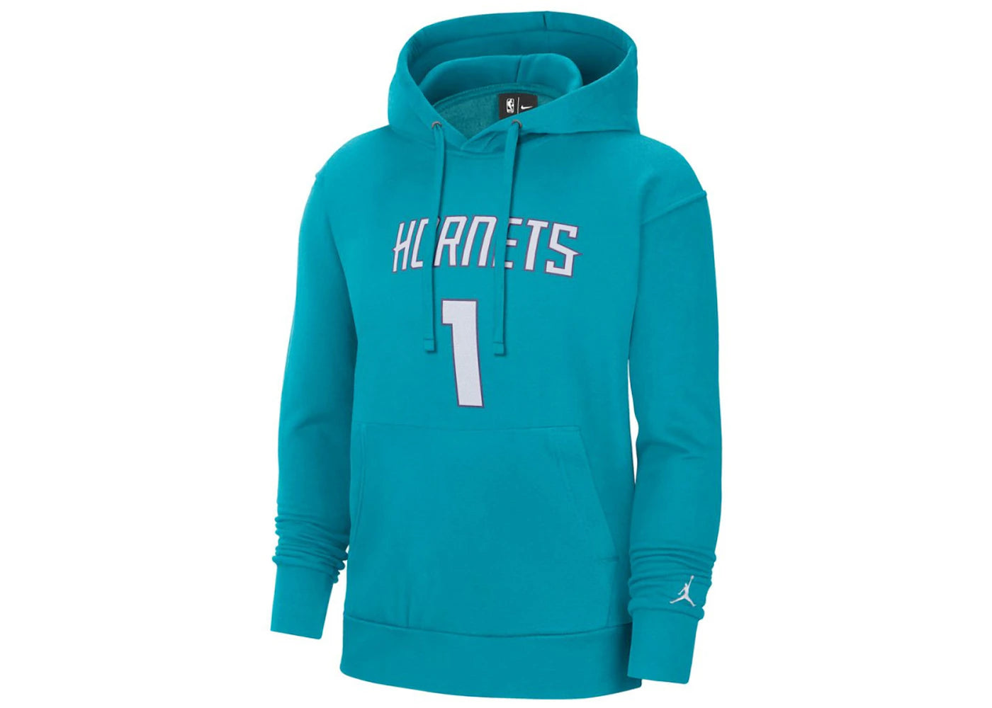 Jordan NBA Charlotte Hornets Lamelo Ball Fleece Pullover Hoodie Light Blue