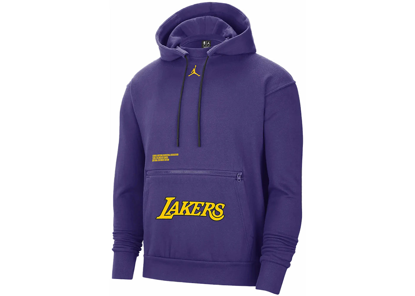 Jordan NBA Los Angeles Lakers Courtside Statement Edition Fleece Loose Fit Hoodie Purple/Yellow