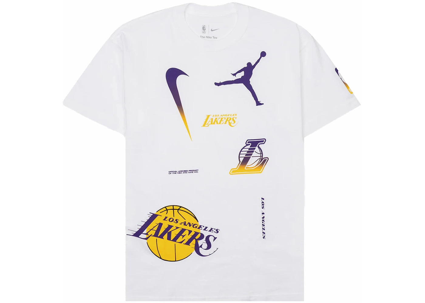 Jordan NBA Los Angeles Lakers Courtside Statement Loose Fit T-shirt White/Purple/Yellow