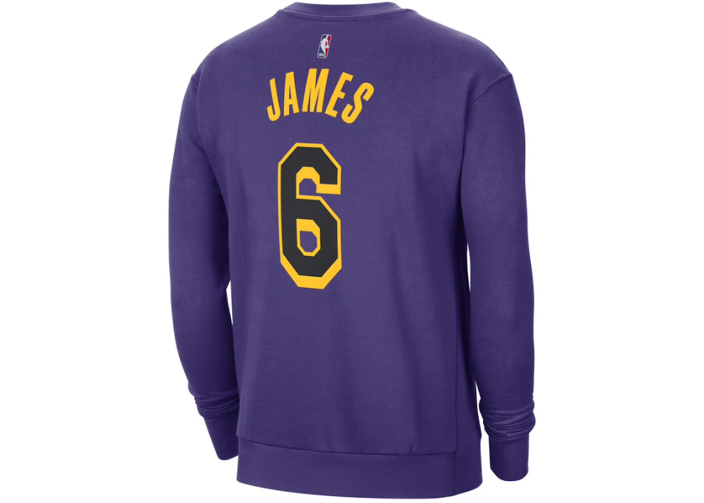 Jordan NBA Los Angeles Lakers LeBron James Fleece Loose Fit Sweatshirt Purple/Yellow/Black