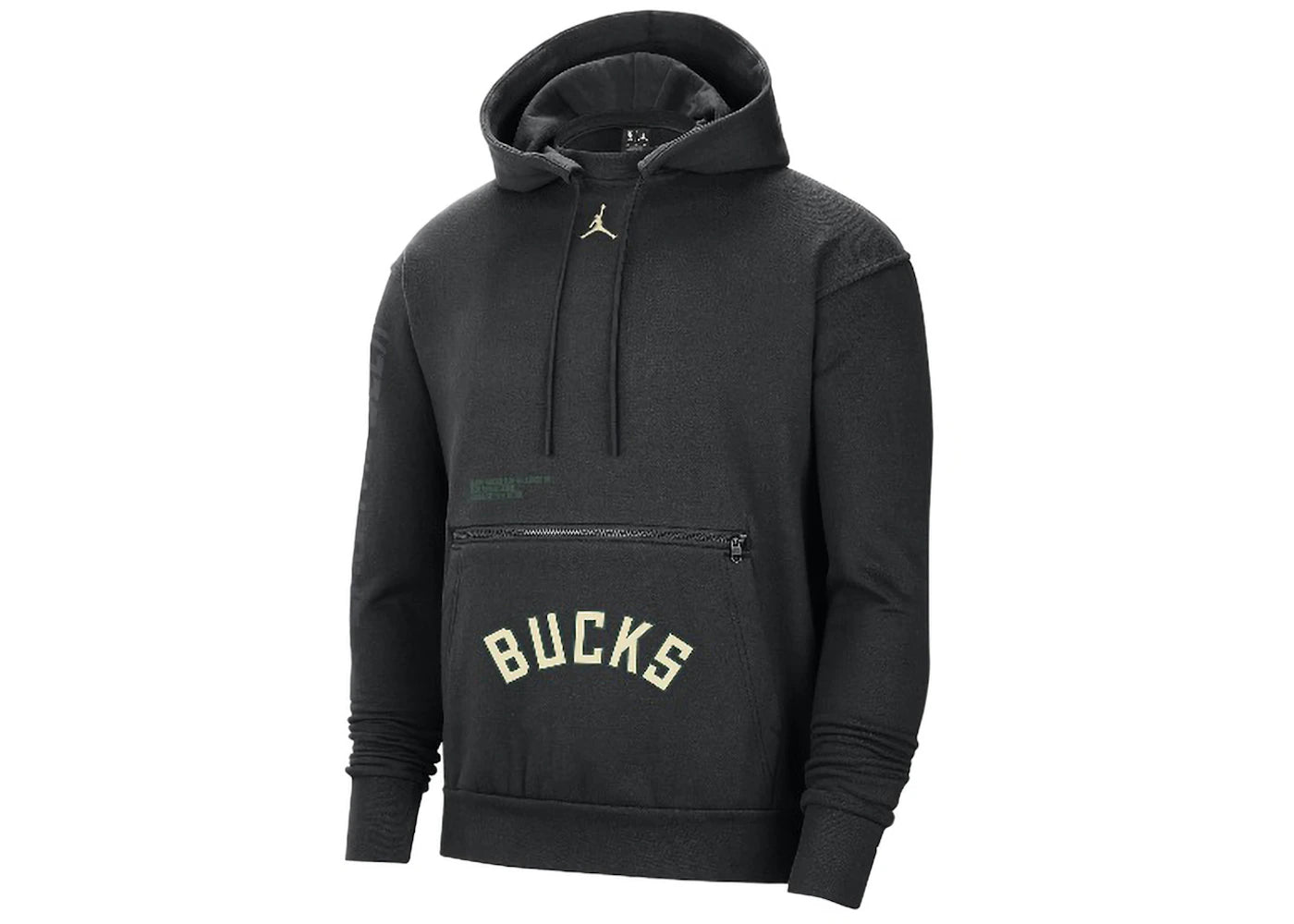 Jordan NBA Milwaukee Bucks Courtside Statement Edition Fleece Hoodie Black