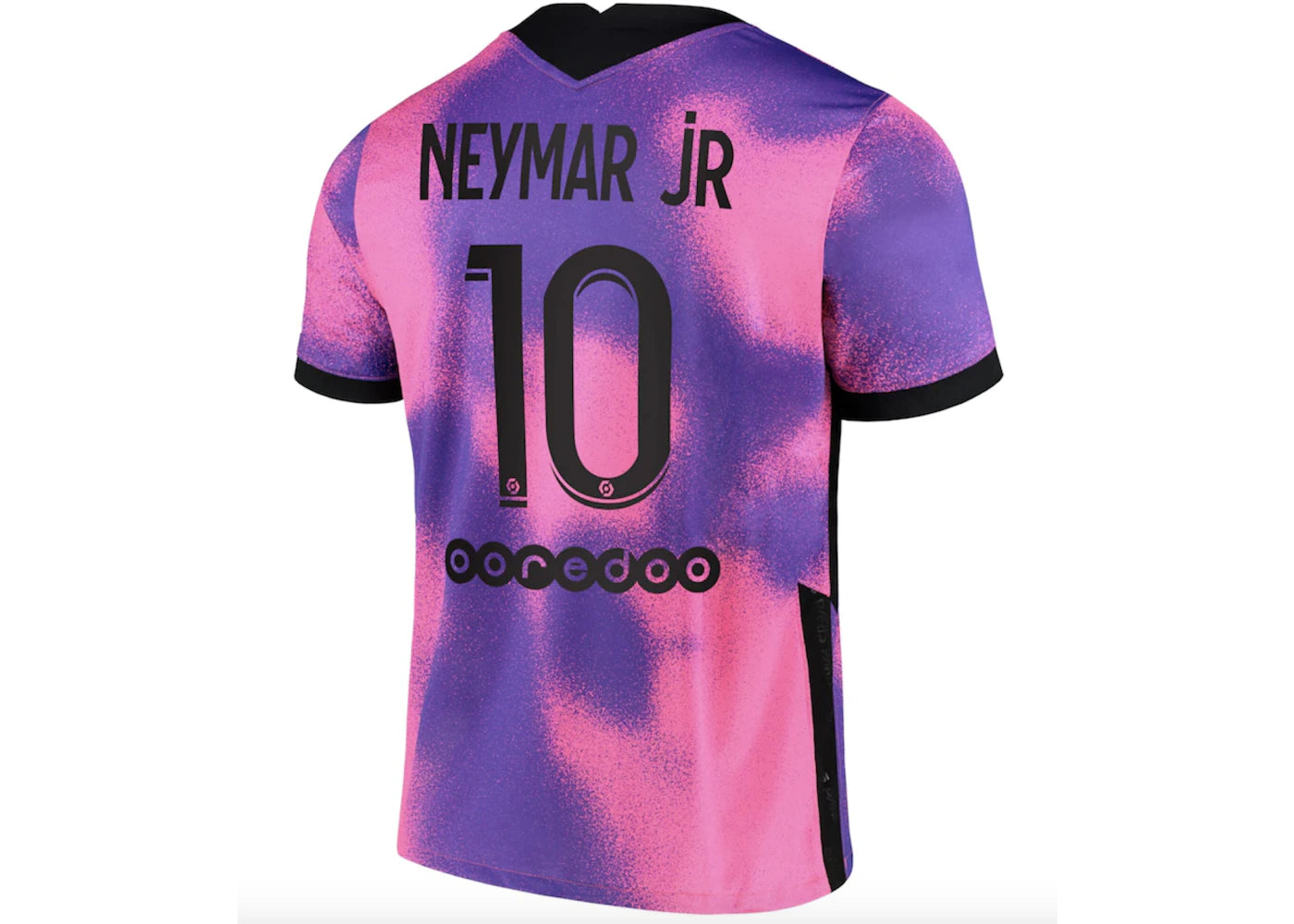 Jordan Paris Saint-Germain Fourth Stadium Shirt 2020-21 with Neymar Jr 10 printing Jersey Purple/Pink