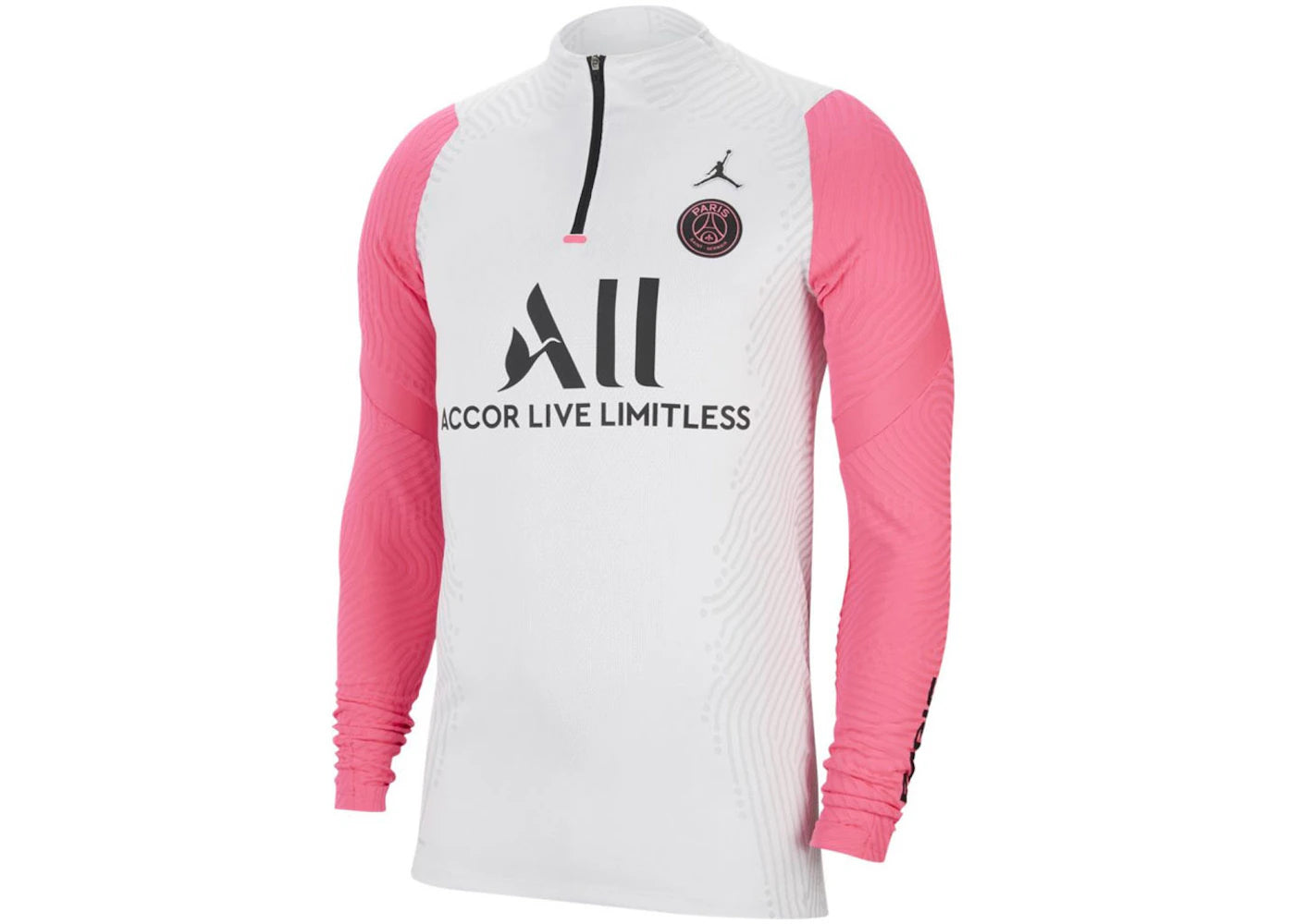 Jordan x Paris Saint Germain Strike Vaporknit L/S T-shirt White/Pink/Black