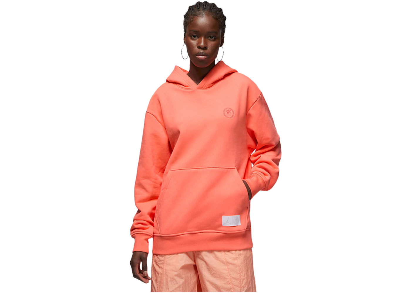 Jordan Womens Bephies Beauty Supply Pullover Hoodie Lt Wild Mango