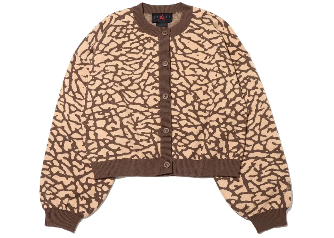 Jordan Womens Flight Jacquard Knit Cardigan (Asia Sizing) Palomino Cement
