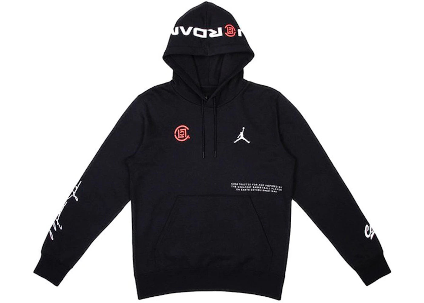 Jordan x CLOT NRG Hoodie Black/University Red/White