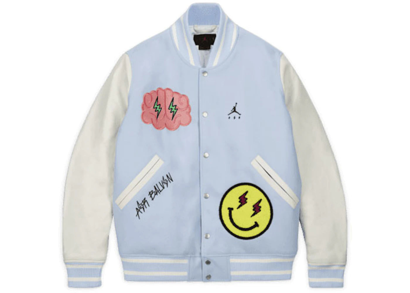 Jordan x J Balvin Varsity Jacket (Asia Sizing) White/Blue