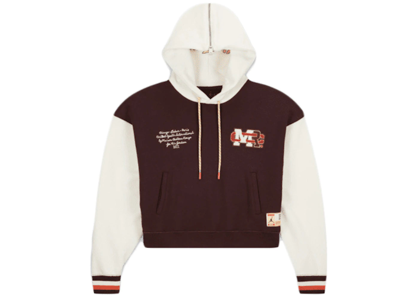 Jordan x Maison Chateau Rouge Women's Fleece Top Hoodie (Asia Sizing) Brown