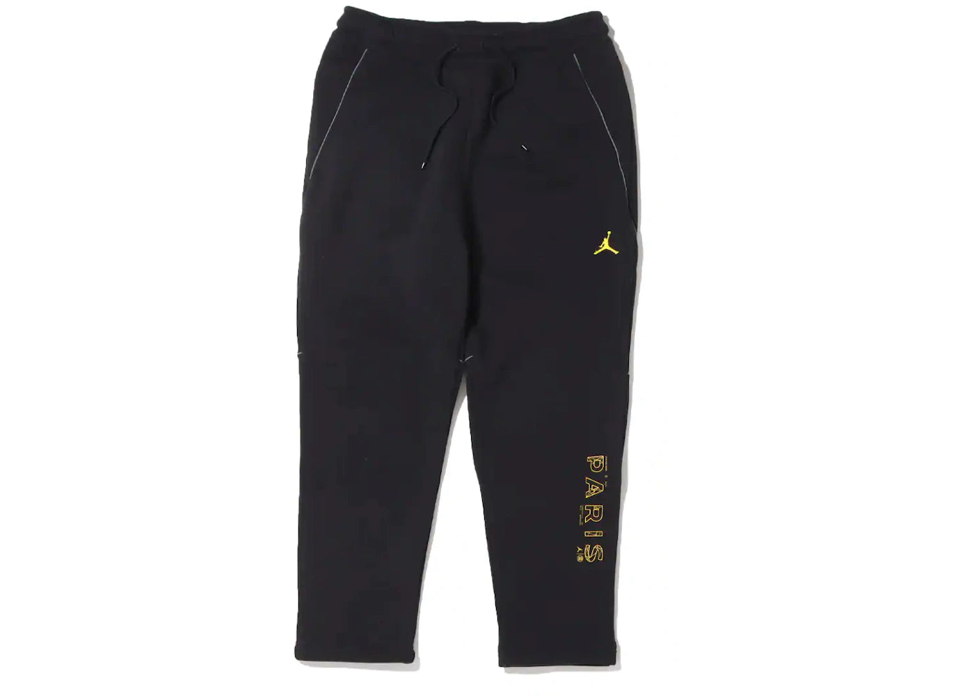 Jordan x Paris Saint-Germain Fleece Pants (Asia Sizing) Black/Tour Yellow
