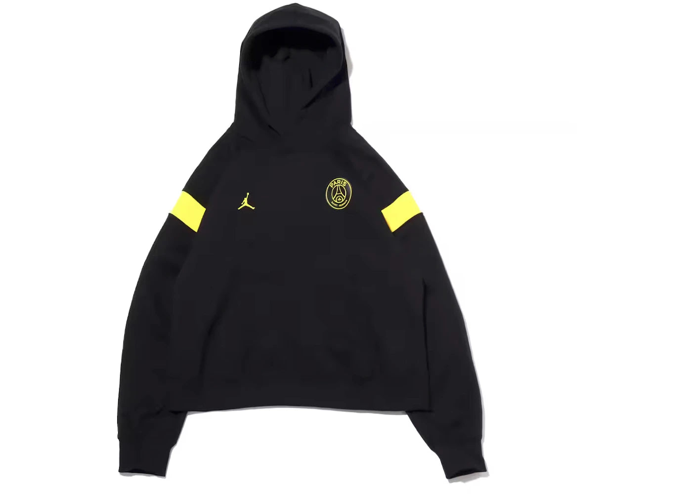 Jordan x Paris Saint-Germain Womens Hoodie (Asia Sizing) Black/Tour Yellow