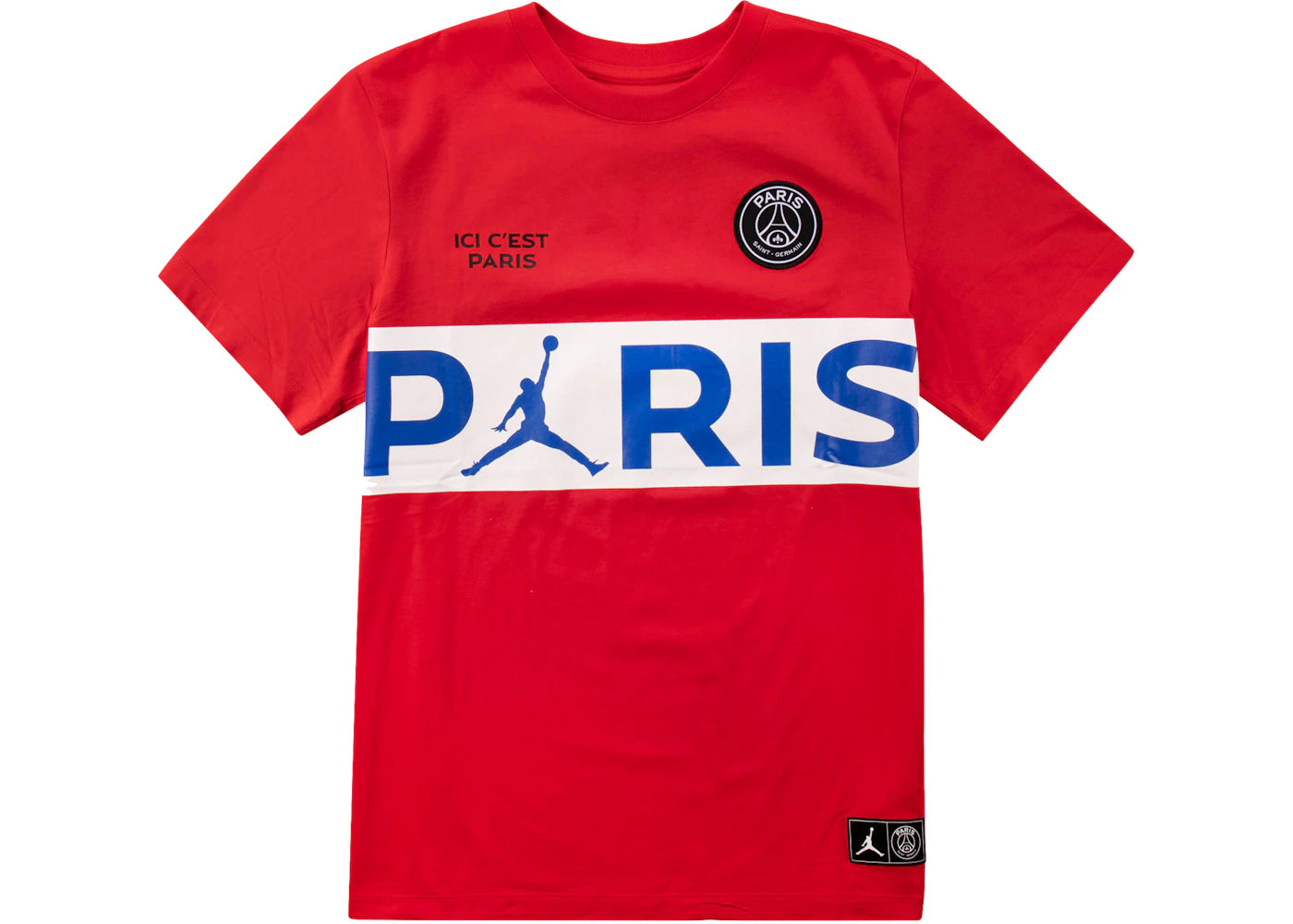 Jordan x Paris Saint-Germain Wordmark Tee Red