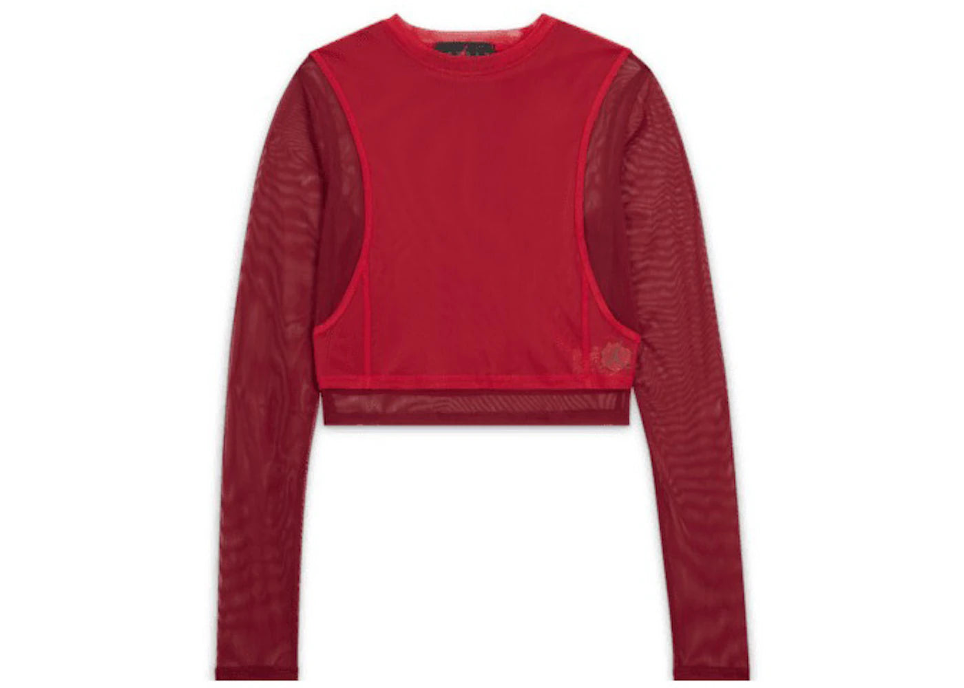 Jordan x Teyana Taylor Women's Long-Sleeve Mesh Top Gym Red/Team Red