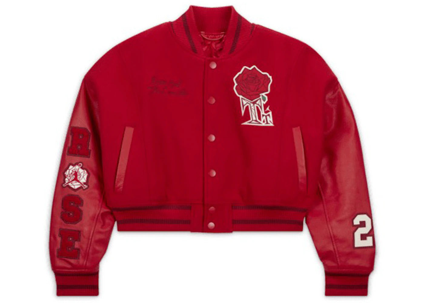 Jordan x Teyana Taylor Women's Varsity Jacket (Asia Sizing) Gym Red/Sail/Team Red