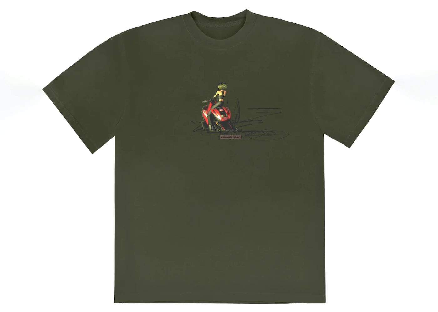 Jordan x Travis Scott Cactus Jack Moto Girl Tee Green