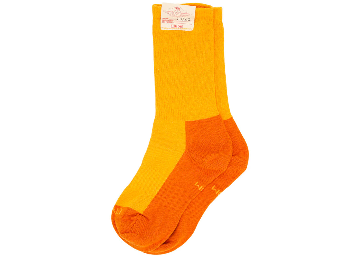 Jordan x Union Socks Sport Gold/Sunset/Habanero Red