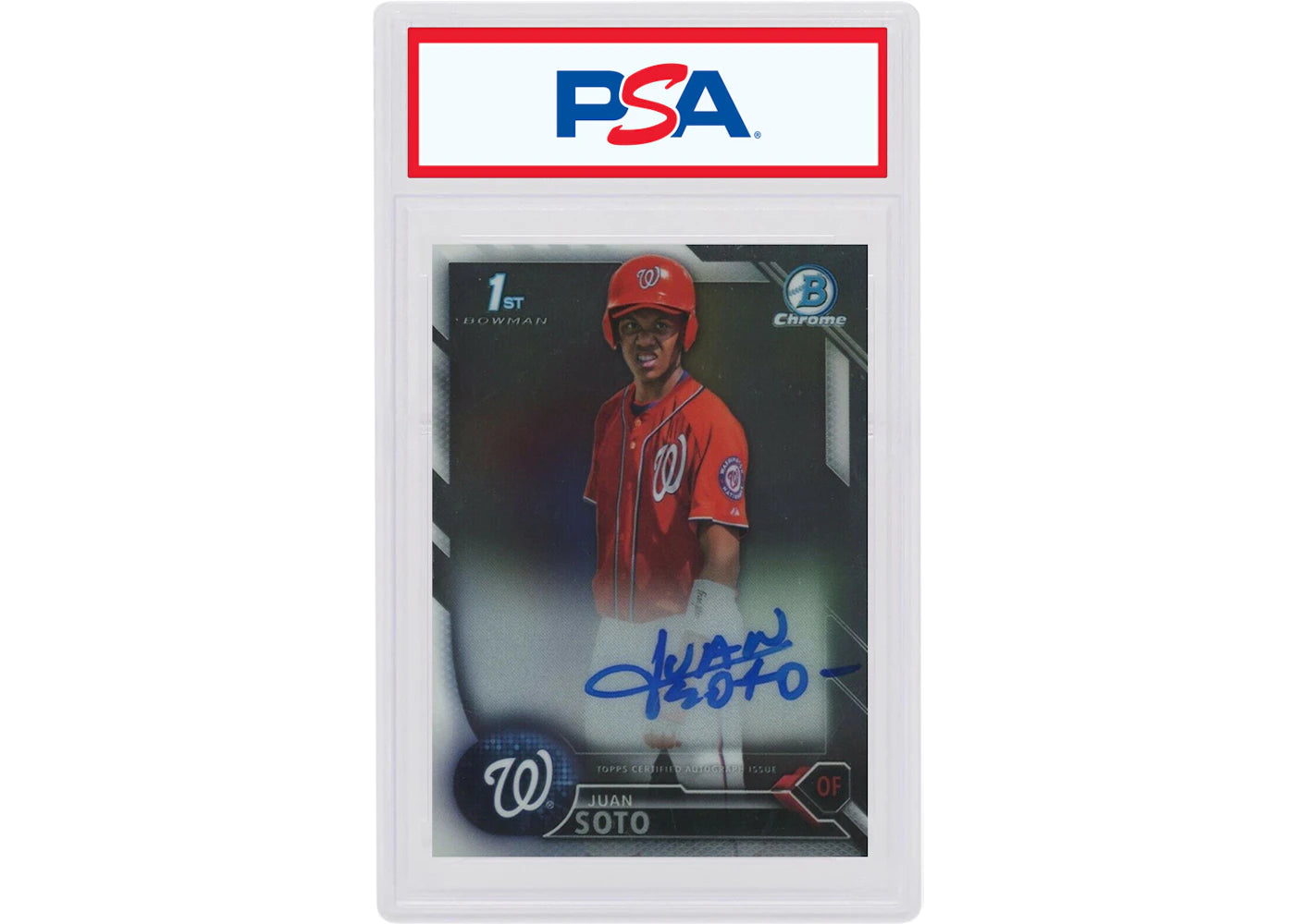 Juan Soto 2016 Bowman Chrome Prospect Autograph #JS (PSA or BGS Graded)