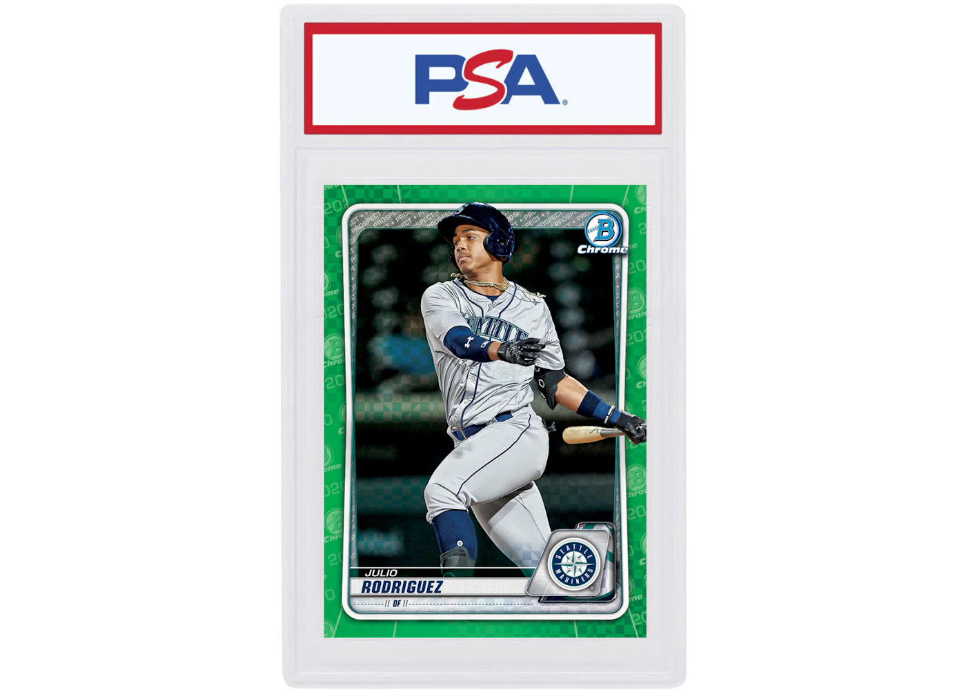 Julio Rodriguez 2020 Bowman Chrome X Green X-Fractor /31 #BCP-175 (PSA or BGS Graded)