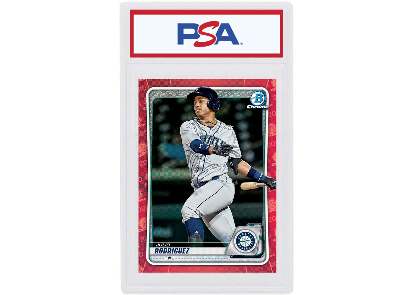 Julio Rodriguez 2020 Bowman Chrome X Red X-Fractor 1/1 #BCP-175 (PSA or BGS Graded)
