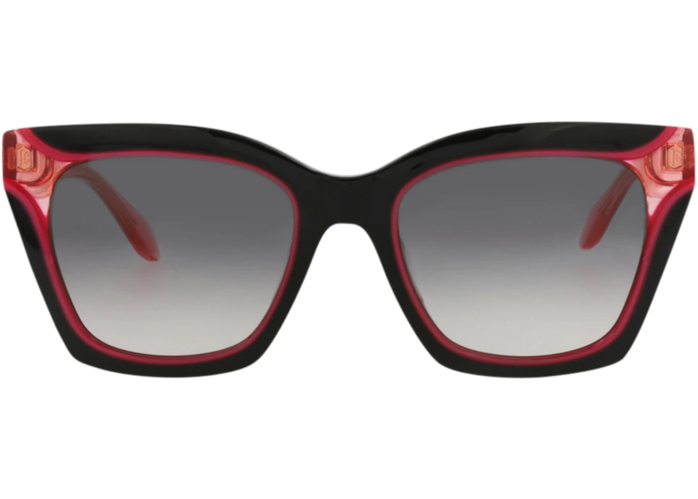 Just Cavalli Cat Eye-Frame Acetate Sunglasses Black Rose Smoke (SJC024V-52-09P2)
