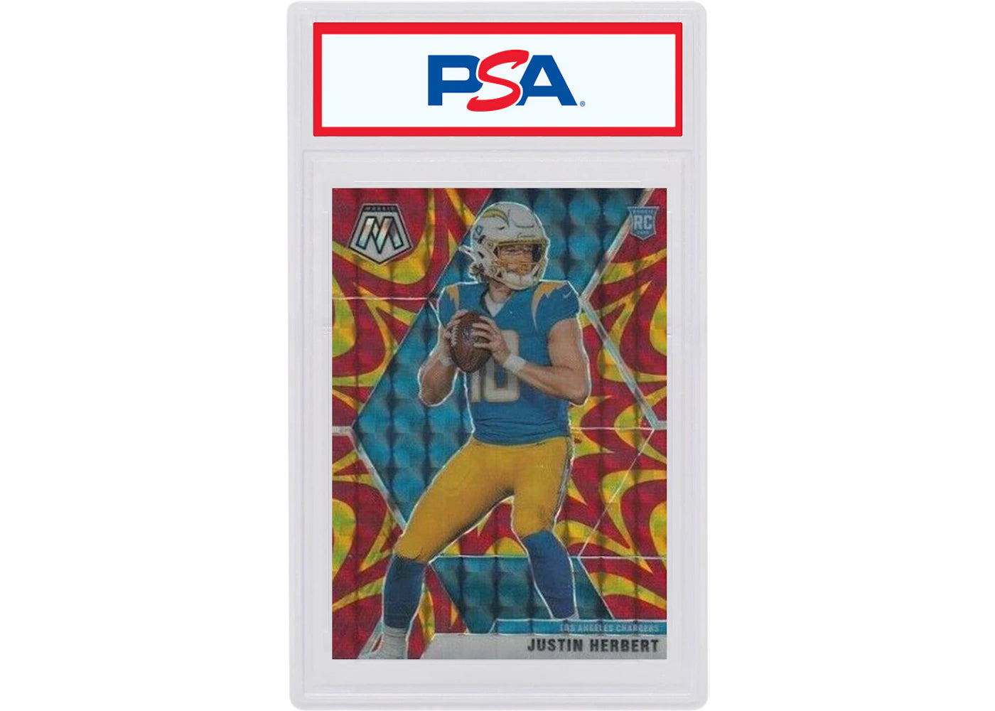 Justin Herbert 2020 Panini Mosaic Rookie Reactive Gold #204 (PSA or BGS Graded)