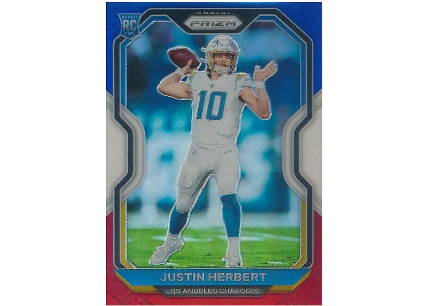 Justin Herbert 2020 Panini Prizm Rookie Red/White/Blue #325 (Ungraded)