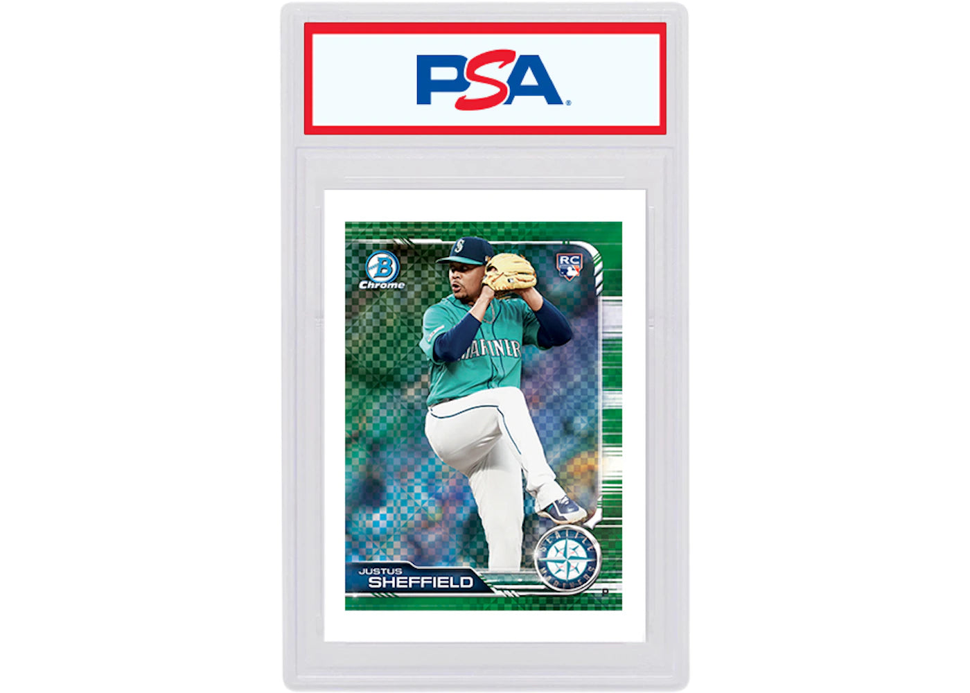 Justus Sheffield 2019 Bowman Chrome X Rookie Green X-Fractor /31 #58 (PSA or BGS Graded)