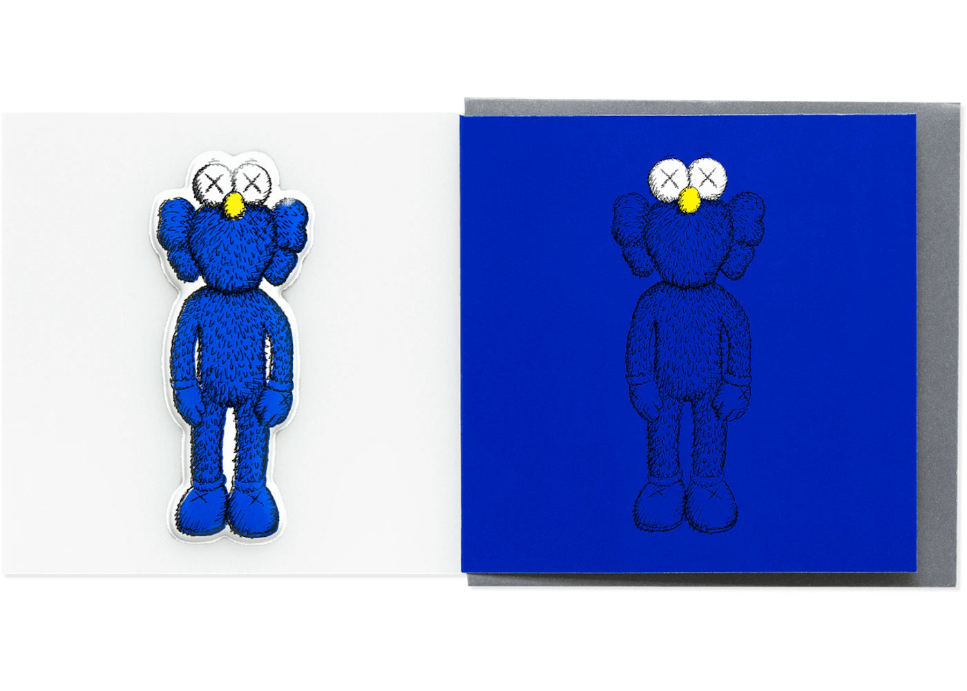 KAWS BFF Greeting Card (With Puffy Sticker) Blue