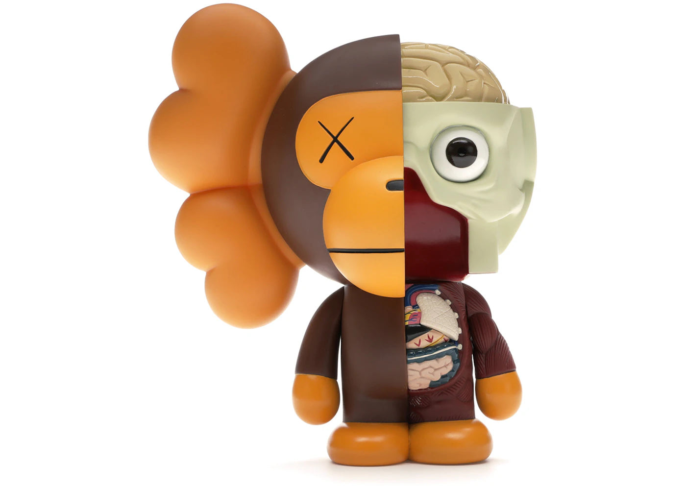 KAWS Bape Dissected Baby Milo Vinyl Figure Brown