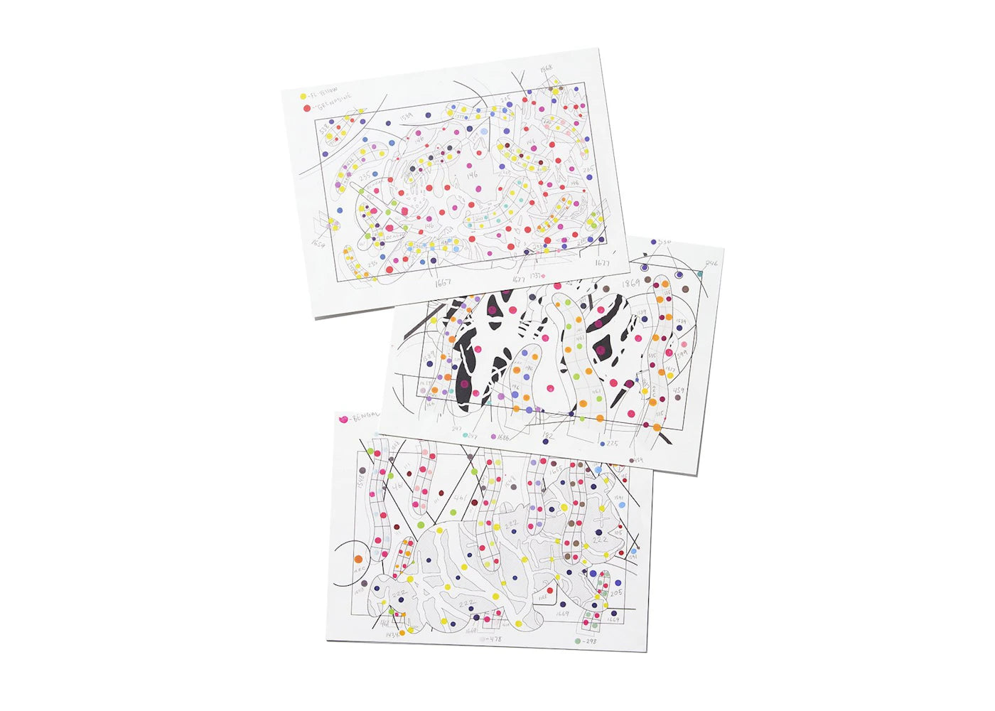 KAWS Brooklyn Museum Color Charts Postcard Set of 3 – Side Kicks