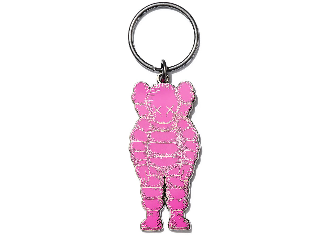 KAWS Brooklyn Museum WHAT PARTY Keychain Pink