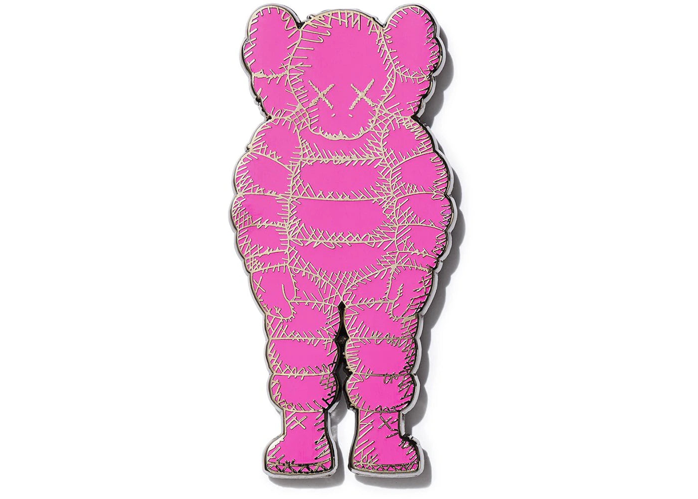 KAWS Brooklyn Museum WHAT PARTY Pin Pink