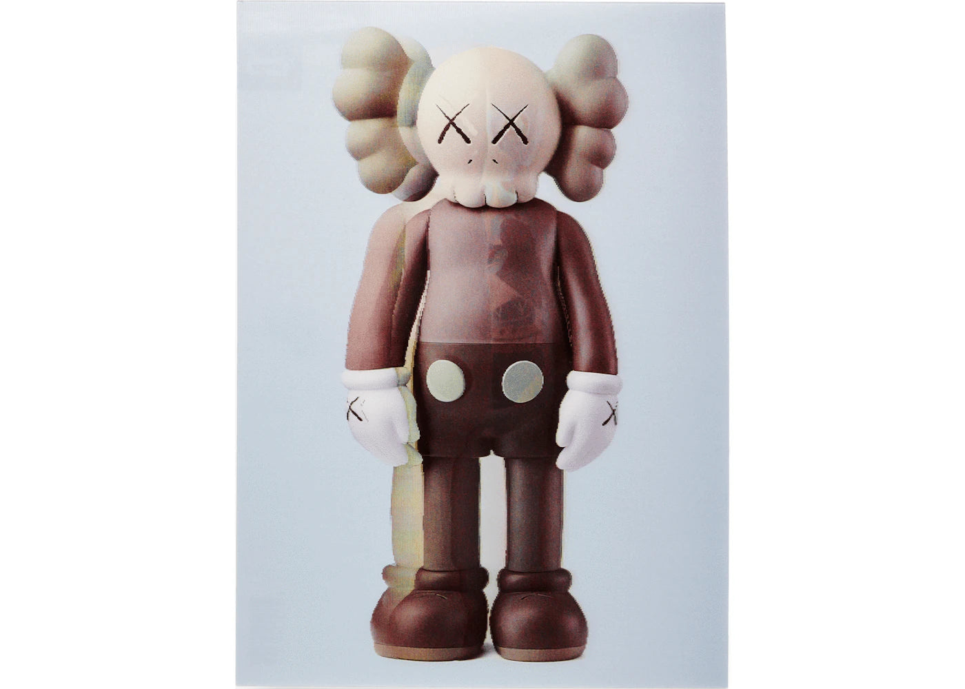 KAWS Companion Flayed Lenticular Postcard Brown