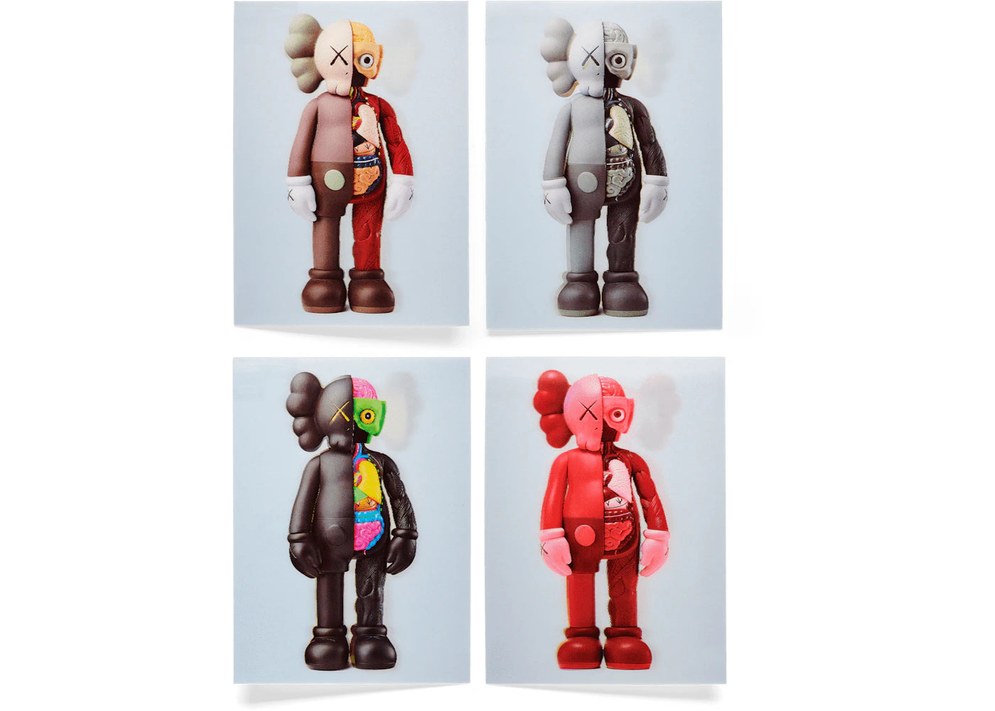 KAWS Companion Flayed Lenticular Postcard (Set of 4) Multi