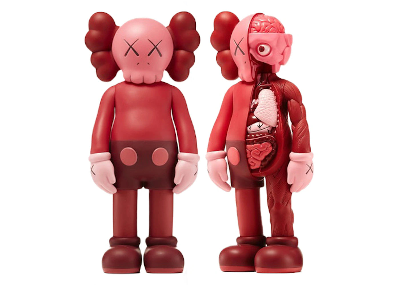 KAWS Companion Flayed Open Edition & Companion Open Edition Vinyl Figure Blush Set
