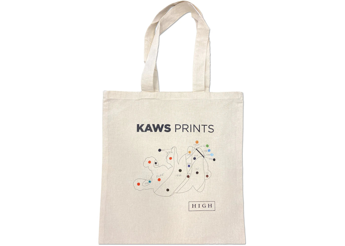 KAWS Cotton Tote Natural