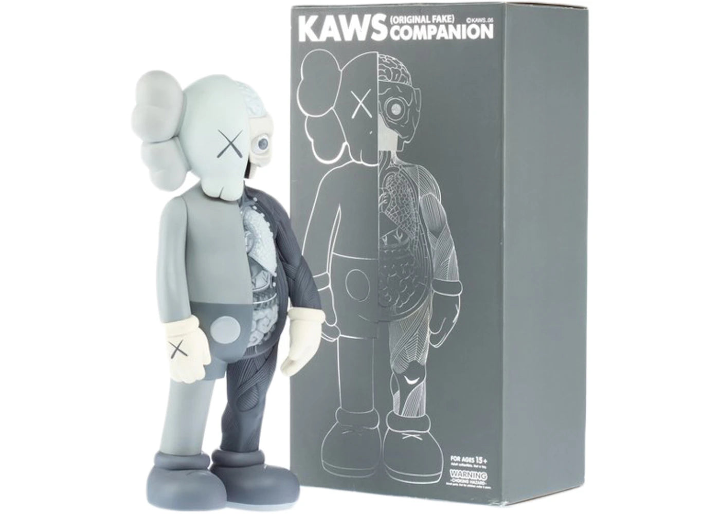 KAWS Dissected Companion (2006) Vinyl Figure Grey