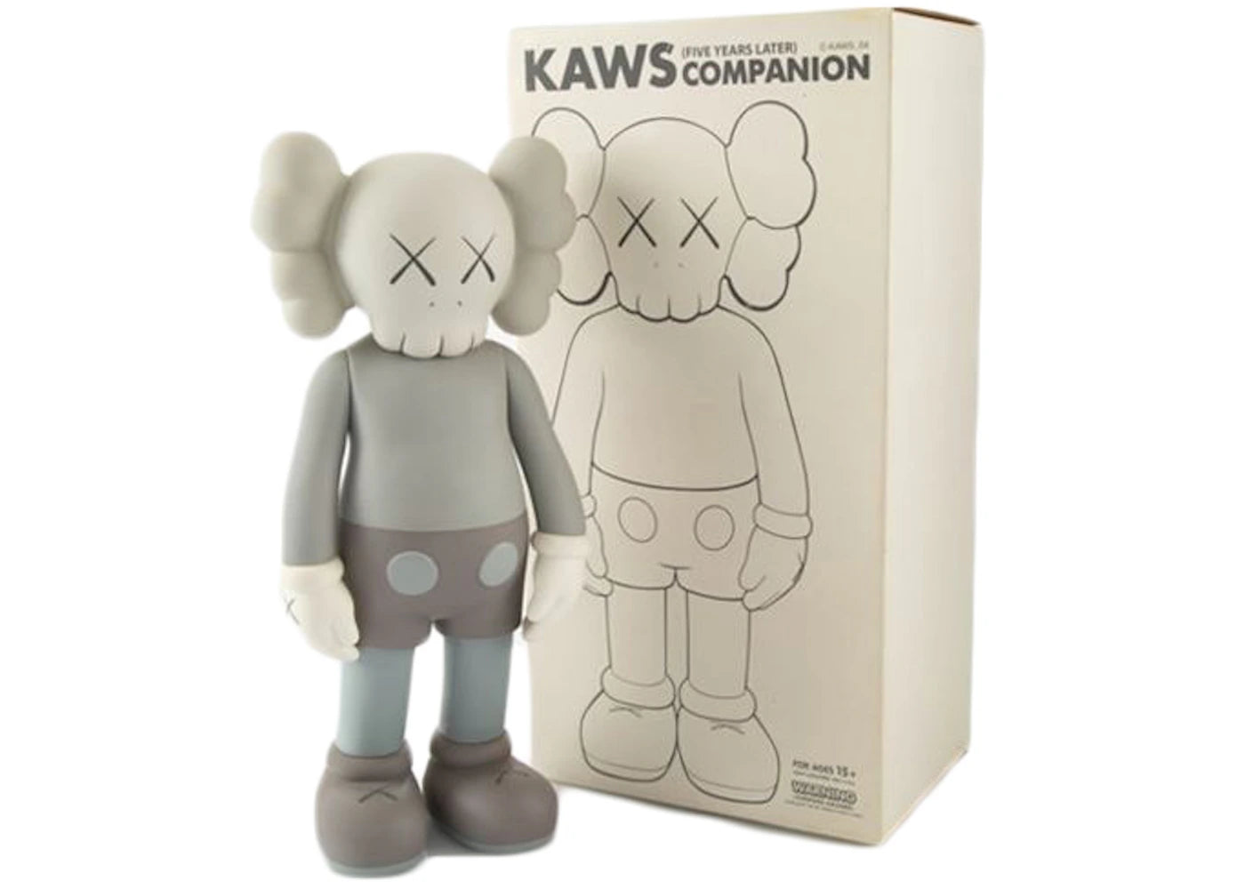 KAWS Five Years Later Companion Figure Grey