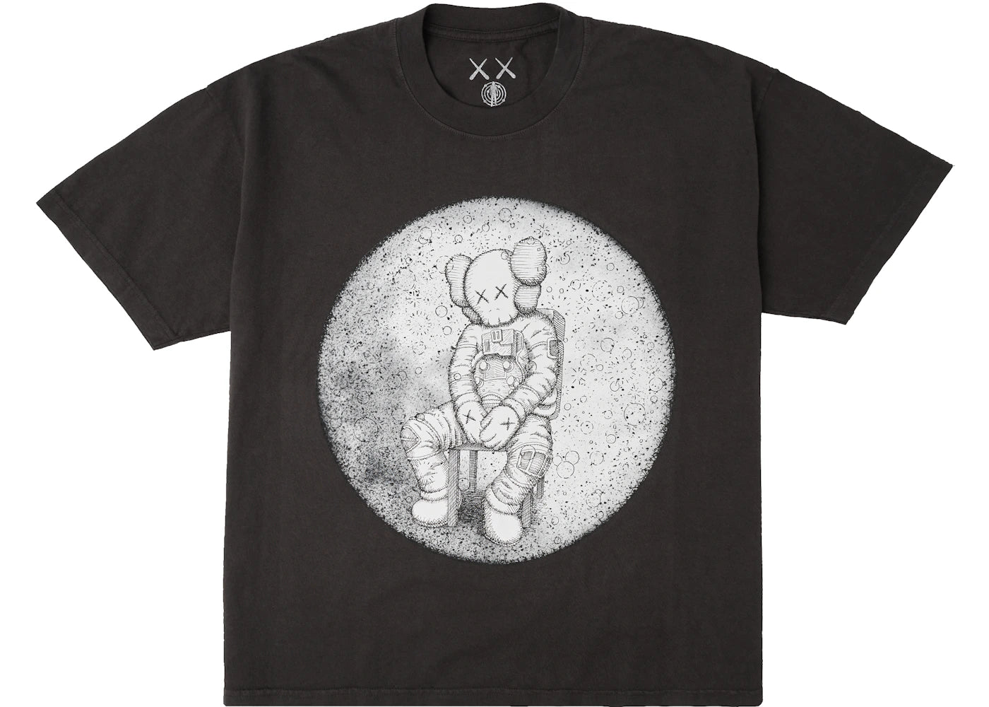 KAWS For Kid Cudi Moon Man Tee Vintage Black