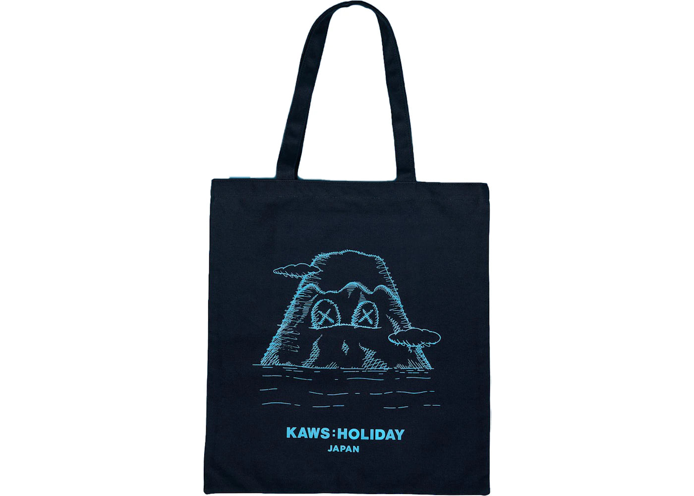 KAWS HOLIDAY JAPAN Tote Bag Navy