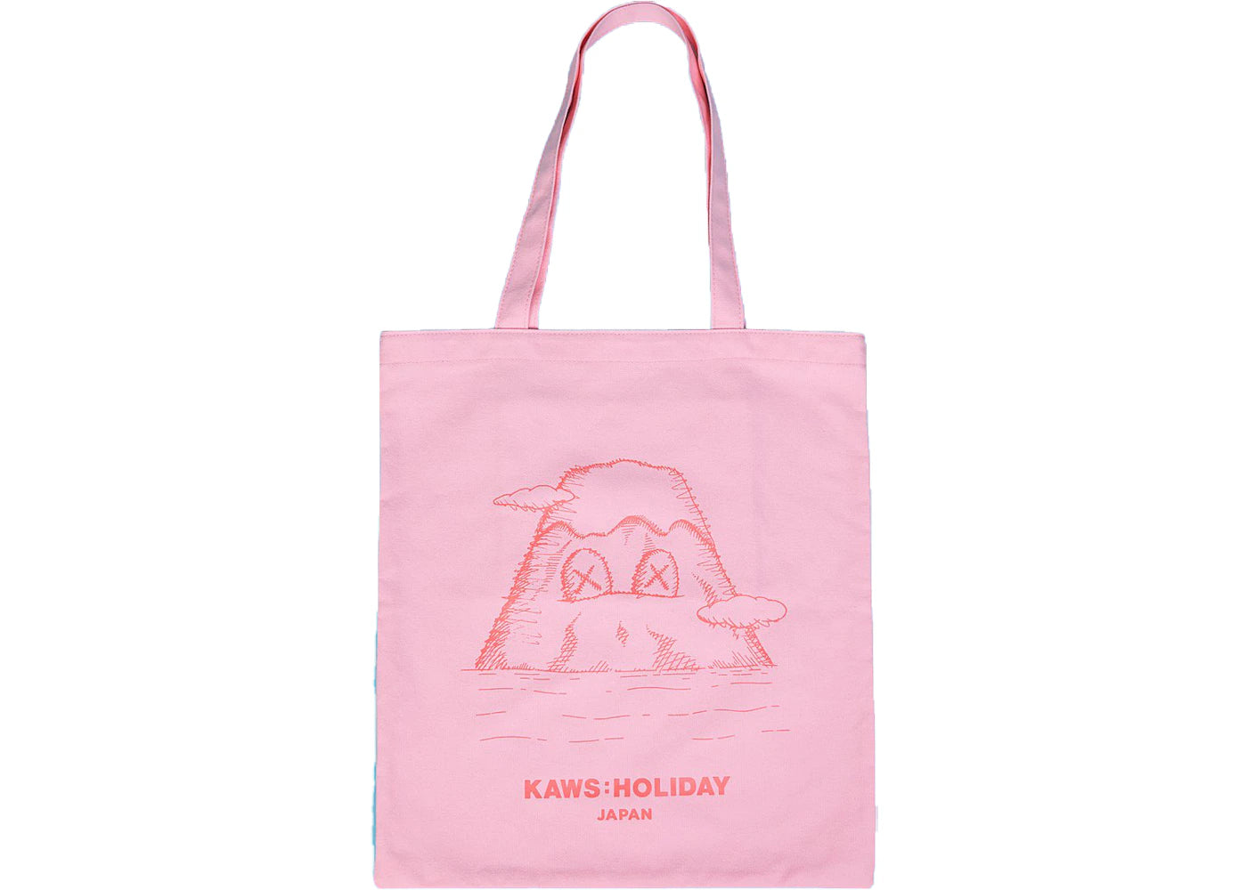 KAWS HOLIDAY JAPAN Tote Bag Pink