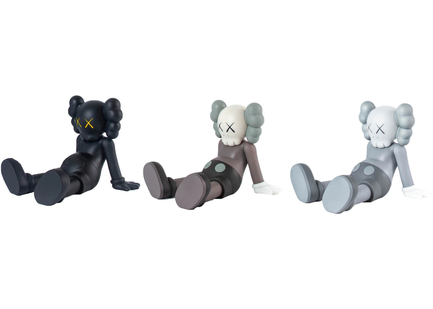 KAWS Holiday Taipei Vinyl Figure Black/Brown/Grey Set