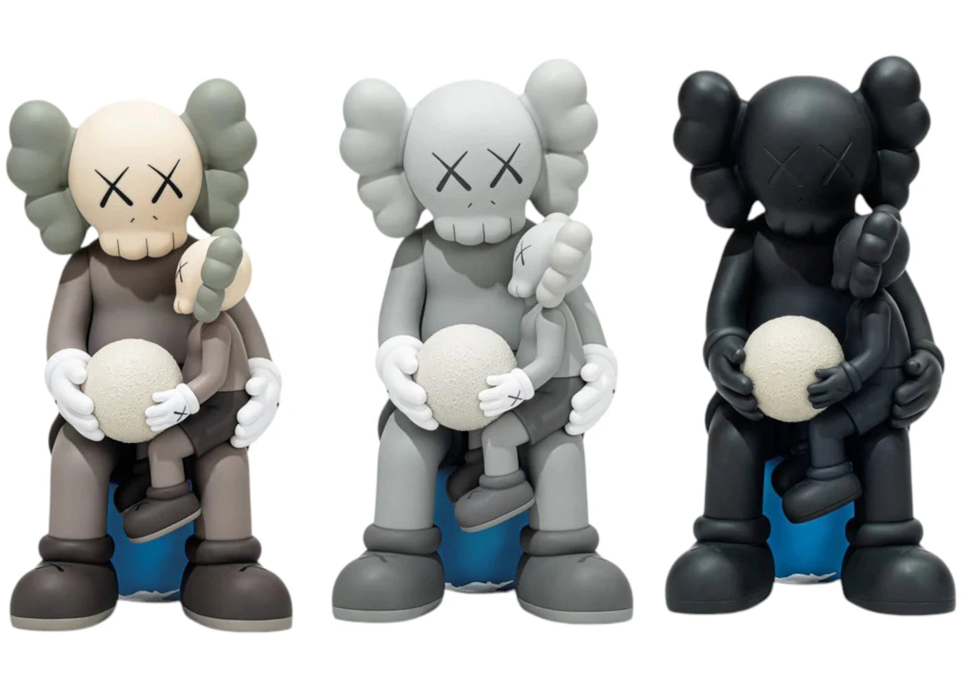 KAWS Holiday Thailand Vinyl Figure Set Brown/Grey/Black