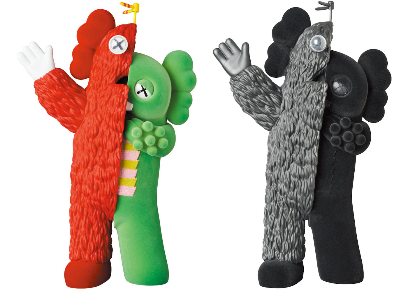 KAWS KACHAMUKKU Vinyl Figure Green/Red & Black Set