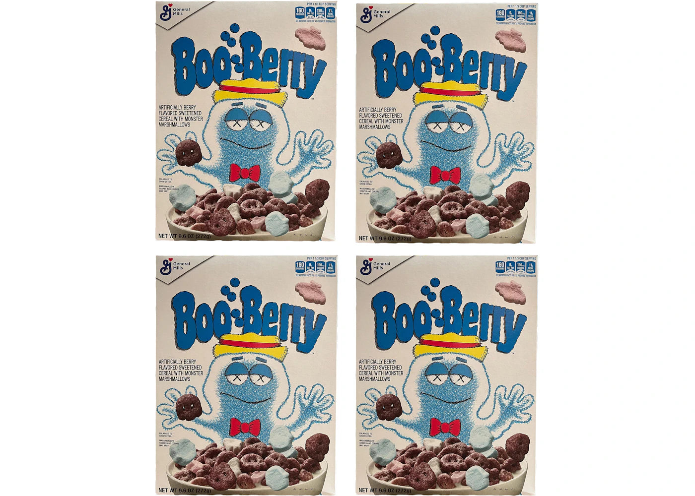 KAWS Monsters Boo Berry Cereal 4x Lot (Not Fit For Human Consumption)