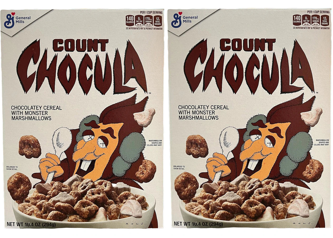 KAWS Monsters Count Chocula Cereal 2x Lot (Not Fit For Human Consumption)