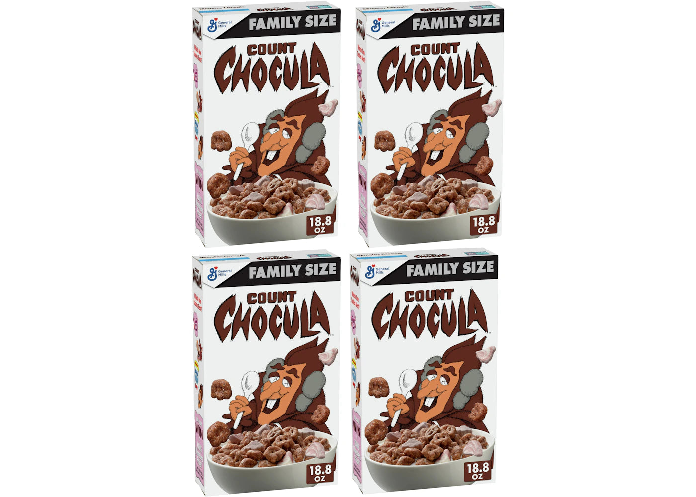 KAWS Monsters Count Chocula Cereal Family Size 4x Lot (Not Fit For Human Consumption)