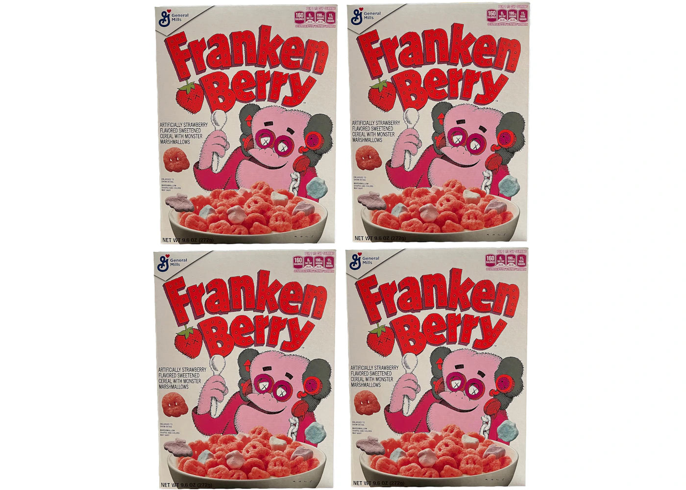 KAWS Monsters Franken Berry Cereal 4x Lot (Not Fit For Human Consumption)