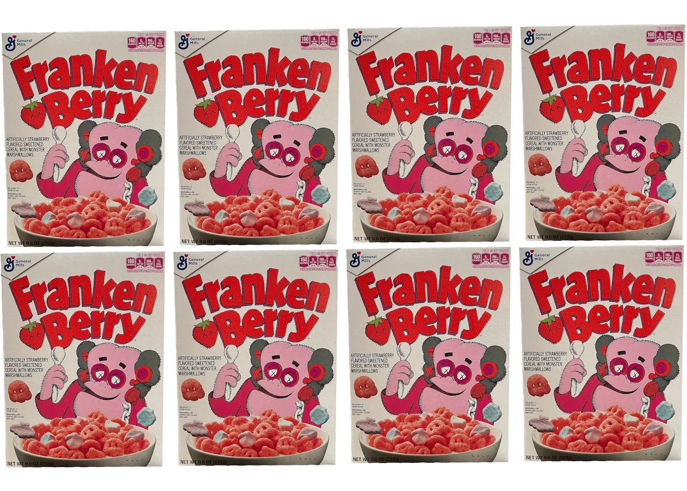 KAWS Monsters Franken Berry Cereal 8x Lot (Not Fit For Human Consumption)