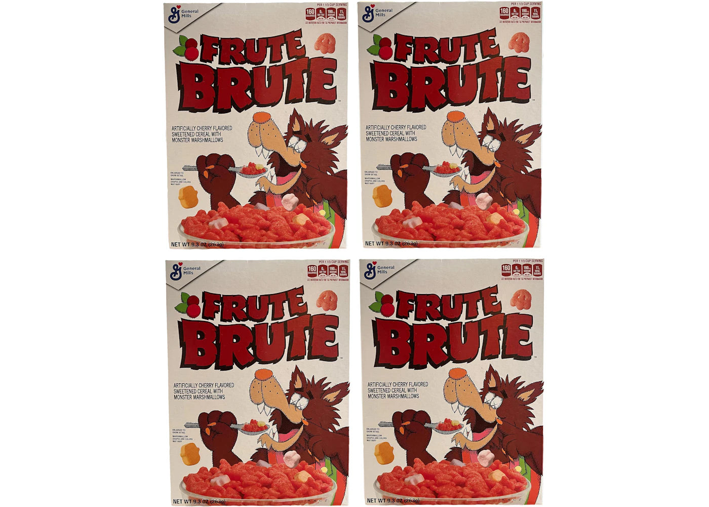 KAWS Monsters Frute Brute Cereal 4x Lot (Not Fit For Human Consumption)