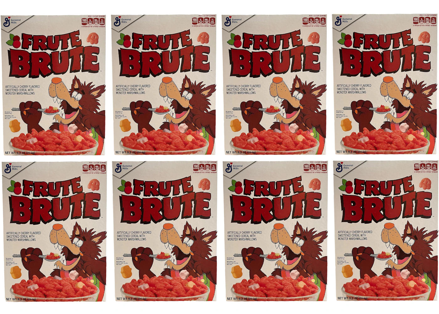 KAWS Monsters Frute Brute Cereal 8x Lot (Not Fit For Human Consumption)